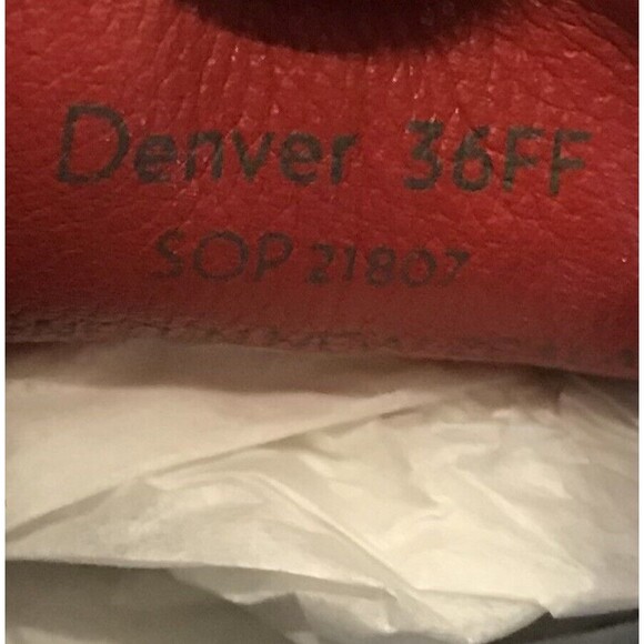 Ziera Denver Red Leather Laser Die Cut Hole Sneaker Shoes Women EU 36 FF US 5.5 - Picture 10 of 16